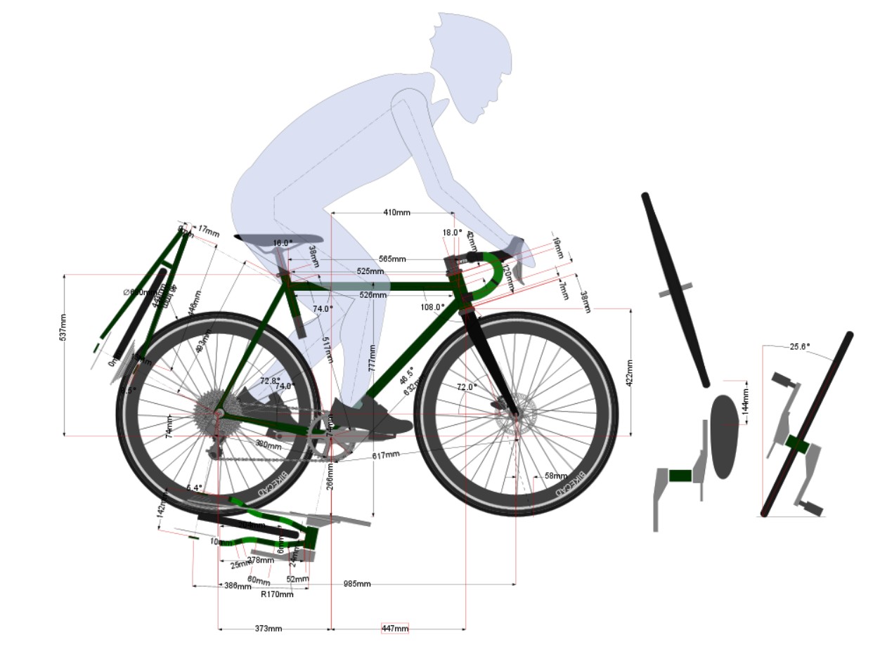 Frame geometry resolved in BikeCAD