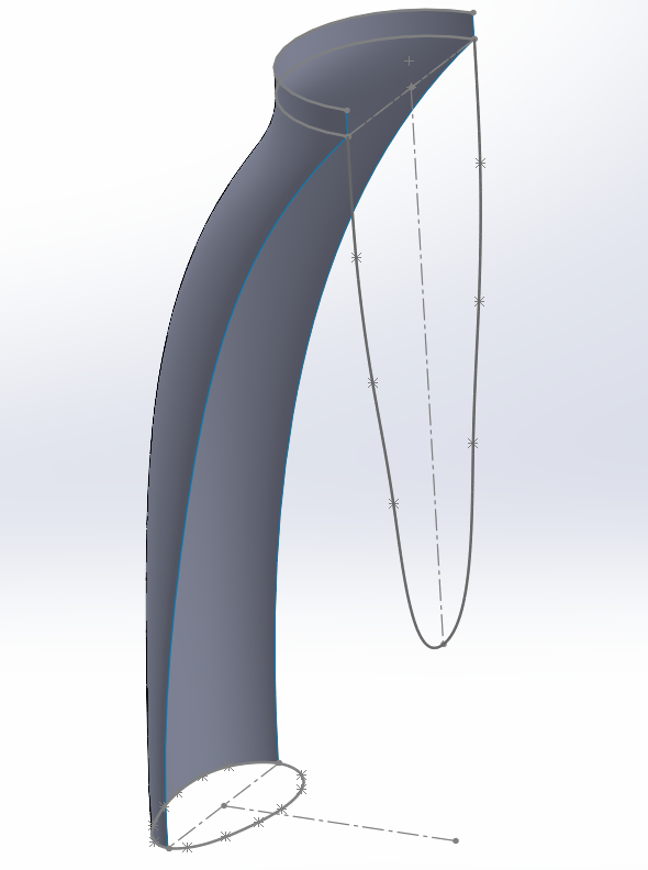 Guide curves/first surface