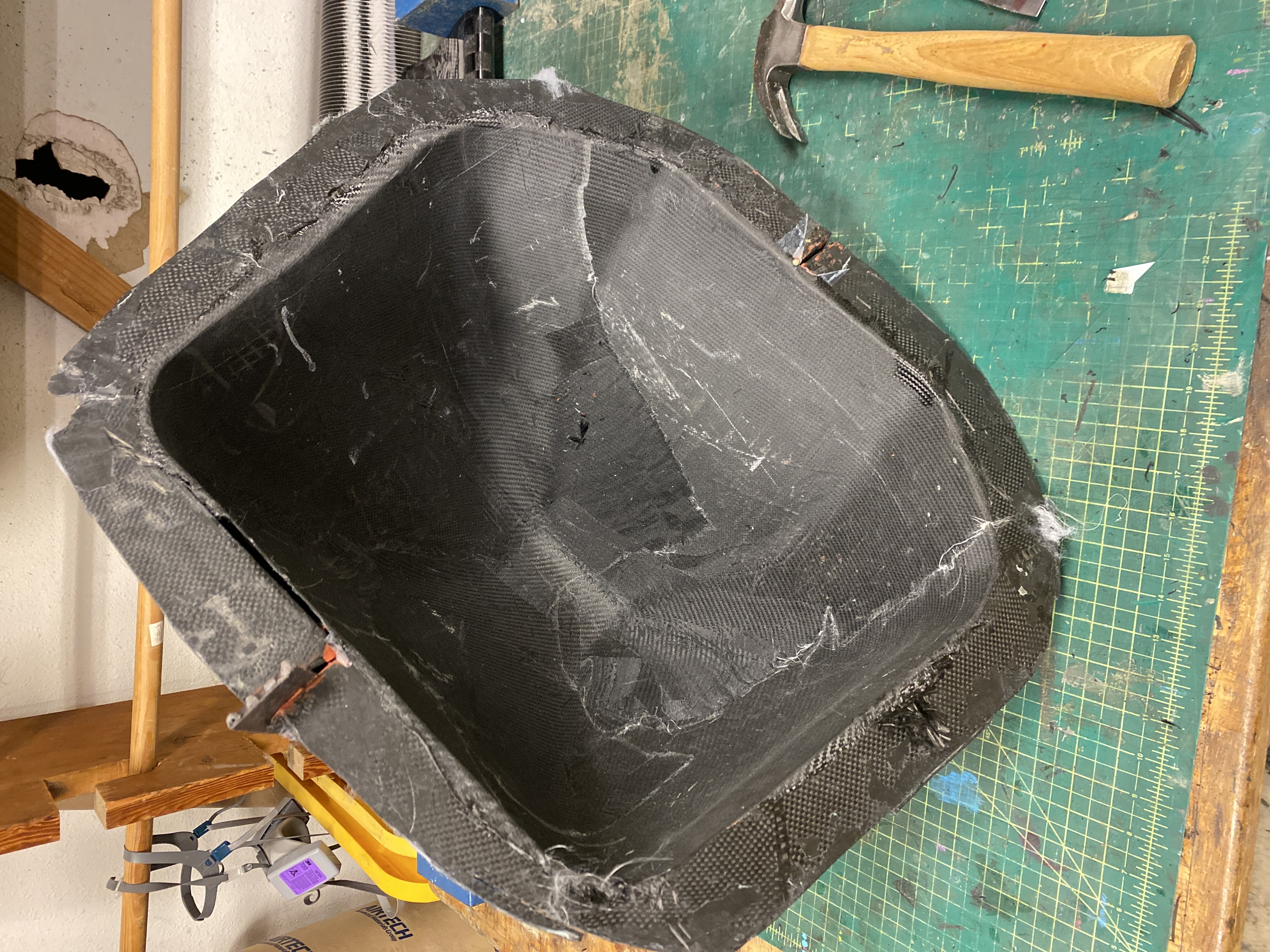 Tool with nose cone layup inside
